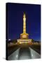 Restored Victory Column in the Evening, Street of the 17th of June, Berlin Mitte, Germany-Axel Schmies-Stretched Canvas