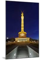 Restored Victory Column in the Evening, Street of the 17th of June, Berlin Mitte, Germany-Axel Schmies-Mounted Photographic Print
