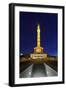 Restored Victory Column in the Evening, Street of the 17th of June, Berlin Mitte, Germany-Axel Schmies-Framed Photographic Print