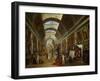 Restoring the Grande Galerie of the Louvre, 1796, on the Right, Robert Painting-Hubert Robert-Framed Giclee Print