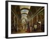 Restoring the Grande Galerie of the Louvre, 1796, on the Right, Robert Painting-Hubert Robert-Framed Giclee Print