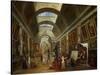 Restoring the Grande Galerie of the Louvre, 1796, on the Right, Robert Painting-Hubert Robert-Stretched Canvas