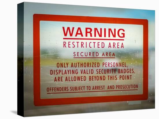 Restricted Access Sign-Mr Doomits-Stretched Canvas