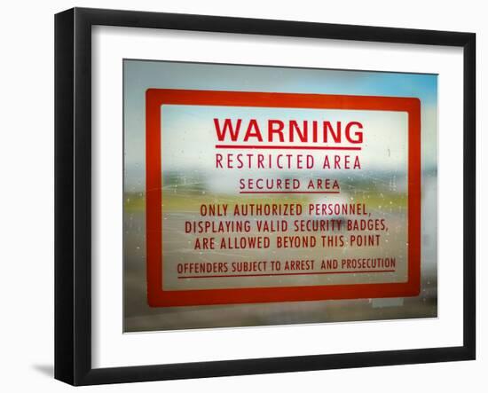 Restricted Access Sign-Mr Doomits-Framed Photographic Print