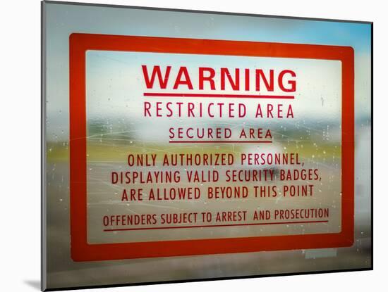 Restricted Access Sign-Mr Doomits-Mounted Photographic Print