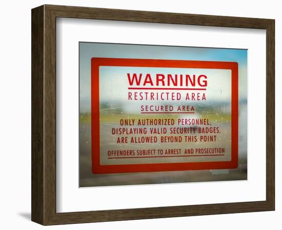 Restricted Access Sign-Mr Doomits-Framed Photographic Print