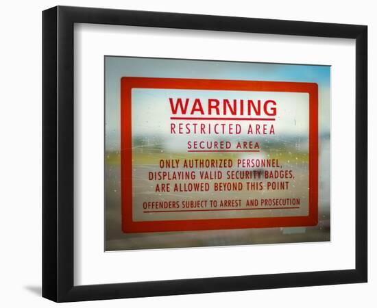 Restricted Access Sign-Mr Doomits-Framed Photographic Print