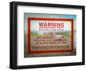 Restricted Access Sign-Mr Doomits-Framed Photographic Print