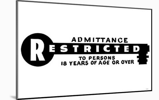 Restricted-null-Mounted Poster