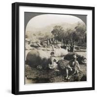 Result of a Morning's Hippopotamus Hunt on Mlembo River, Rhodesia, Africa, 1910-Keystone View Company-Framed Photographic Print