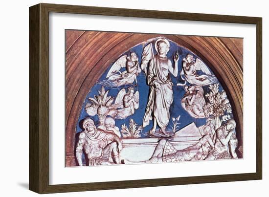 Resurrection, Lunette Above North Door of Sacristy-Luca Della Robbia-Framed Giclee Print