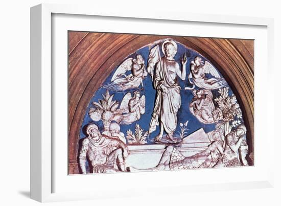 Resurrection, Lunette Above North Door of Sacristy-Luca Della Robbia-Framed Giclee Print