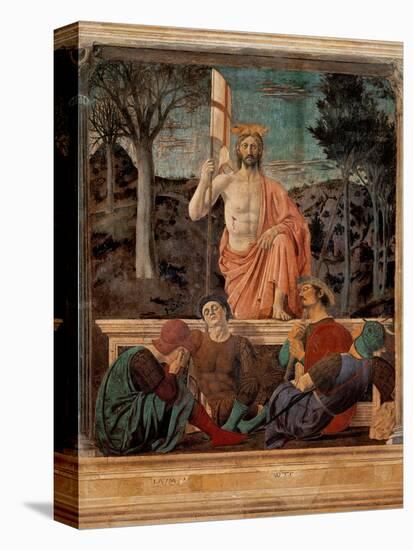 Resurrection of Christ,  by Piero della Francesca, 1450-63. Palazzo del Comune, Arezzo, Italy-Piero della Francesca-Stretched Canvas