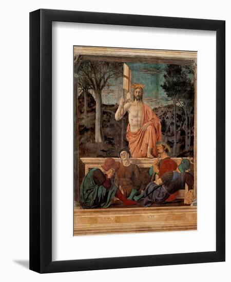 Resurrection of Christ,  by Piero della Francesca, 1450-63. Palazzo del Comune, Arezzo, Italy-Piero della Francesca-Framed Art Print