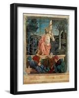 Resurrection of Christ,  by Piero della Francesca, 1450-63. Palazzo del Comune, Arezzo, Italy-Piero della Francesca-Framed Art Print