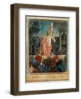 Resurrection of Christ,  by Piero della Francesca, 1450-63. Palazzo del Comune, Arezzo, Italy-Piero della Francesca-Framed Art Print