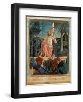 Resurrection of Christ,  by Piero della Francesca, 1450-63. Palazzo del Comune, Arezzo, Italy-Piero della Francesca-Framed Art Print