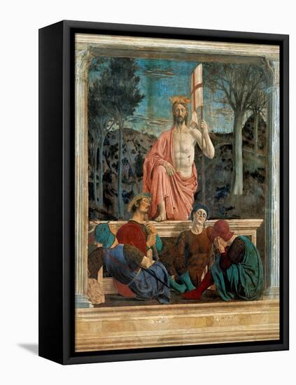 Resurrection of Christ,  by Piero della Francesca, 1450-63. Palazzo del Comune, Arezzo, Italy-Piero della Francesca-Framed Stretched Canvas