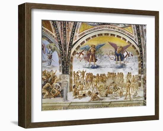 Resurrection of Flesh, from Last Judgment Fresco Cycle, 1499-1504-Luca Signorelli-Framed Giclee Print