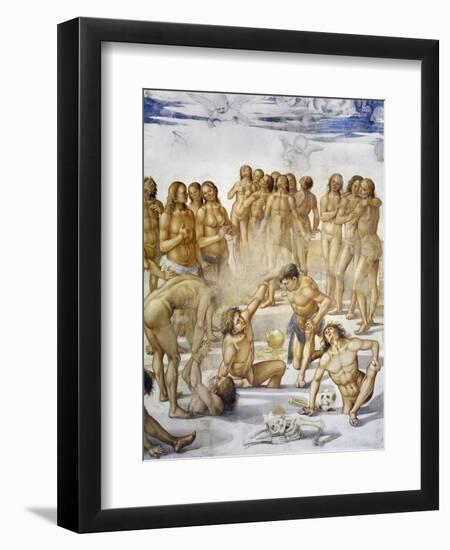 Resurrection of Flesh, from Last Judgment Fresco Cycle, 1499-1504-Luca Signorelli-Framed Giclee Print