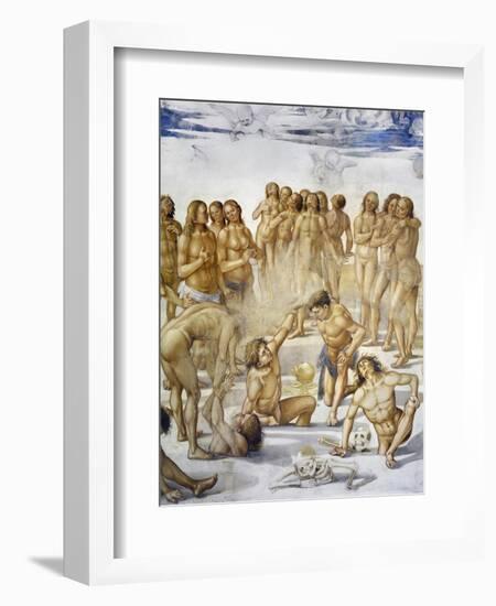 Resurrection of Flesh, from Last Judgment Fresco Cycle, 1499-1504-Luca Signorelli-Framed Giclee Print