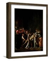 Resurrection of Lazarus-Caravaggio-Framed Giclee Print