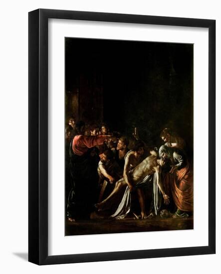 Resurrection of Lazarus-Caravaggio-Framed Giclee Print