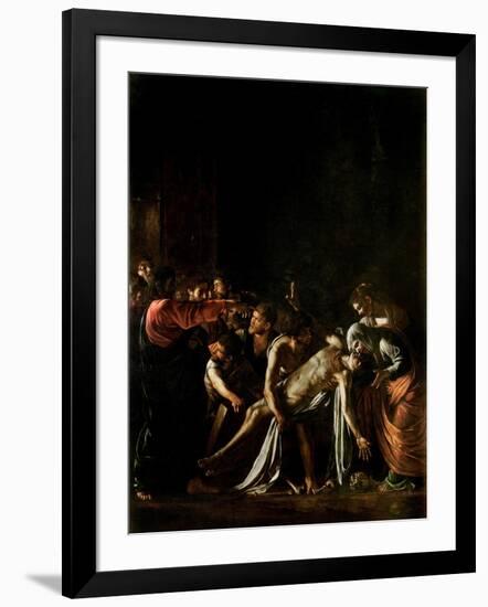 Resurrection of Lazarus-Caravaggio-Framed Giclee Print