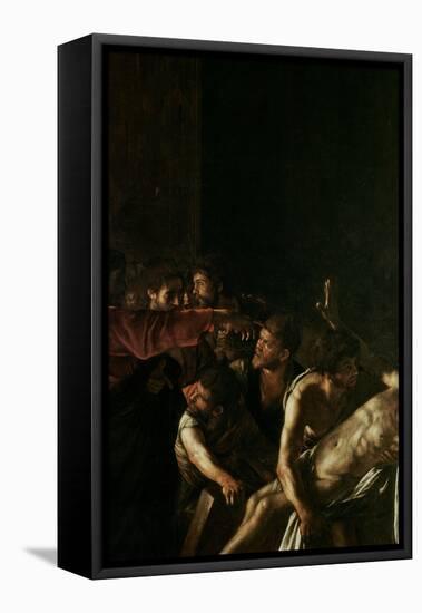 Resurrection of Lazarus-Caravaggio-Framed Stretched Canvas