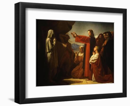 Resurrection of Lazarus-Leon Bonnat-Framed Giclee Print