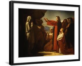 Resurrection of Lazarus-Leon Bonnat-Framed Giclee Print