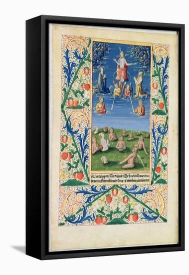 Resurrection of the Saved, from the Book of Hours of Louis D'Orleans, 1469-Jean Colombe-Framed Stretched Canvas