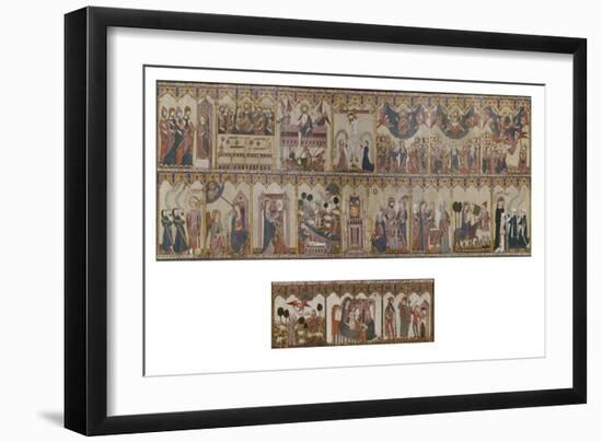Retable and Frontal of the Life of Christ and the Virgin, Ayala Altarpiece, 1396-null-Framed Giclee Print
