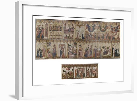 Retable and Frontal of the Life of Christ and the Virgin, Ayala Altarpiece, 1396-null-Framed Giclee Print