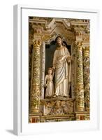 Retable in the Rosary Detail Dating from the 17th Century Showing St. Joseph and Child-Guy Thouvenin-Framed Photographic Print