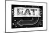 Retail Signage "Eat", Restaurant Sign, New Yorka, White Frame, Full Size Photography-Philippe Hugonnard-Mounted Photographic Print