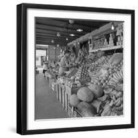 Retail Vegetable Markets Line the Decatur Street Side of the French Market-null-Framed Photographic Print