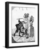 Retaliation, or the Cudgeller Caught'-John Kay-Framed Art Print