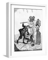 Retaliation, or the Cudgeller Caught'-John Kay-Framed Art Print