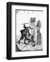 Retaliation, or the Cudgeller Caught'-John Kay-Framed Art Print