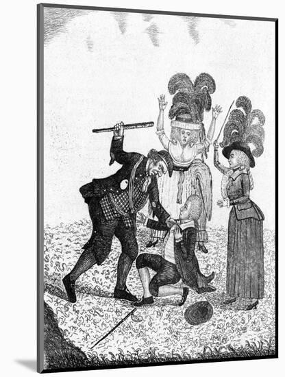 Retaliation, or the Cudgeller Caught'-John Kay-Mounted Art Print