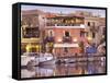 Rethymnon Old Port and Restaurants, Crete Island, Greek Islands, Greece, Europe-Sakis Papadopoulos-Framed Stretched Canvas