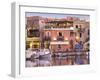 Rethymnon Old Port and Restaurants, Crete Island, Greek Islands, Greece, Europe-Sakis Papadopoulos-Framed Photographic Print