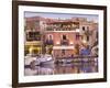 Rethymnon Old Port and Restaurants, Crete Island, Greek Islands, Greece, Europe-Sakis Papadopoulos-Framed Photographic Print