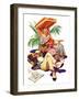"Retired Couple at Beach,"February 20, 1937-Joseph Christian Leyendecker-Framed Giclee Print