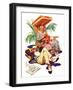 "Retired Couple at Beach,"February 20, 1937-Joseph Christian Leyendecker-Framed Giclee Print