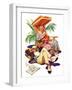 "Retired Couple at Beach,"February 20, 1937-Joseph Christian Leyendecker-Framed Giclee Print