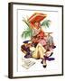 "Retired Couple at Beach,"February 20, 1937-Joseph Christian Leyendecker-Framed Giclee Print