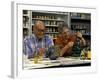 Retired Couple Making Ceramics in Art Class-Bill Bachmann-Framed Photographic Print