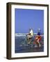 Retired Couple Riding Bikes at the Beach-Bill Bachmann-Framed Photographic Print